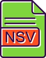 nsv Arquivo formato preenchidas Projeto ícone vetor