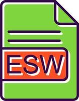 esw Arquivo formato preenchidas Projeto ícone vetor