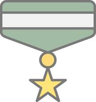 medalha linha preenchidas luz ícone vetor