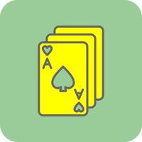 cartão jogos preenchidas amarelo ícone vetor