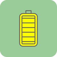 bateria preenchidas amarelo ícone vetor