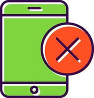 Smartphone preenchidas Projeto ícone vetor