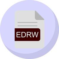 edrw Arquivo formato plano bolha ícone vetor