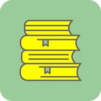livros preenchidas amarelo ícone vetor