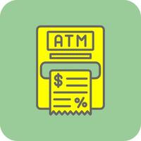 atm máquina preenchidas amarelo ícone vetor