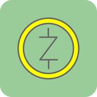 zcash preenchidas amarelo ícone vetor