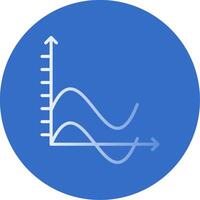 onda gráfico plano bolha ícone vetor