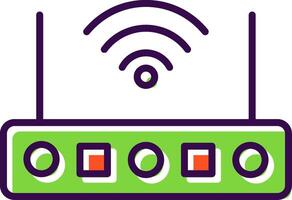 Wi-fi roteador preenchidas Projeto ícone vetor