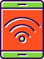 Wi-fi preenchidas Projeto ícone vetor