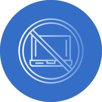 Proibido placa plano bolha ícone vetor