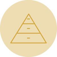 pirâmide gráficos linha amarelo círculo ícone vetor