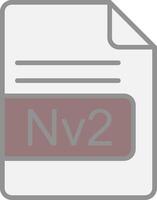 nv2 Arquivo formato linha preenchidas luz ícone vetor