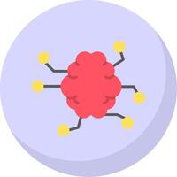 artificial inteligência plano bolha ícone vetor