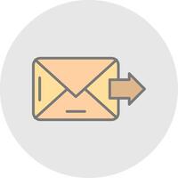 o email linha preenchidas luz ícone vetor