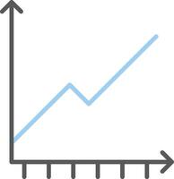 gráfico linha preenchidas luz ícone vetor