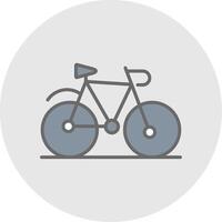 bicicleta linha preenchidas luz ícone vetor