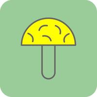 cogumelos preenchidas amarelo ícone vetor
