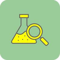químico análise preenchidas amarelo ícone vetor