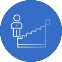 carreira escada plana bolha ícone vetor