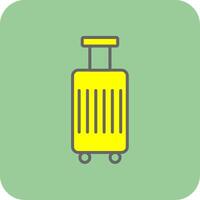 bagagem preenchidas amarelo ícone vetor