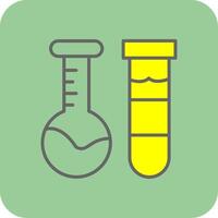 laboratório frasco preenchidas amarelo ícone vetor