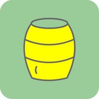 barril preenchidas amarelo ícone vetor