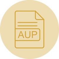 aup Arquivo formato linha amarelo círculo ícone vetor