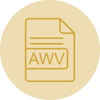 awv Arquivo formato linha amarelo círculo ícone vetor