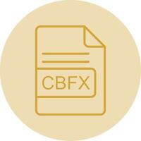 cbfx Arquivo formato linha amarelo círculo ícone vetor