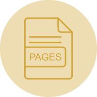 Páginas Arquivo formato linha amarelo círculo ícone vetor