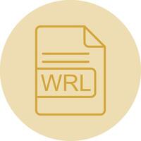 wrl Arquivo formato linha amarelo círculo ícone vetor