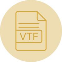 vtf Arquivo formato linha amarelo círculo ícone vetor