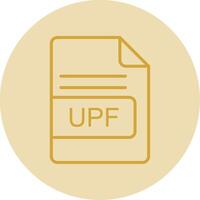 upf Arquivo formato linha amarelo círculo ícone vetor