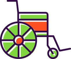 cadeira de rodas preenchidas Projeto ícone vetor