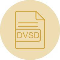 dvd Arquivo formato linha amarelo círculo ícone vetor