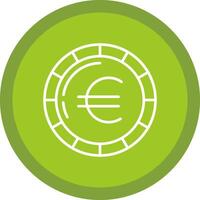 euro moeda linha multi círculo ícone vetor
