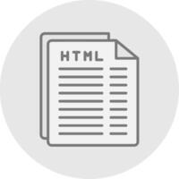 html Arquivo linha preenchidas luz ícone vetor