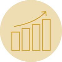 dados analytics linha amarelo círculo ícone vetor