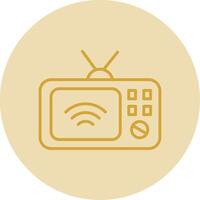 televisão linha amarelo círculo ícone vetor