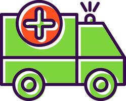 ambulância preenchidas Projeto ícone vetor
