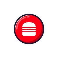 ilustração do ícone do estilo dos desenhos animados de hambúrguer vetor