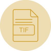 tif Arquivo formato linha amarelo círculo ícone vetor