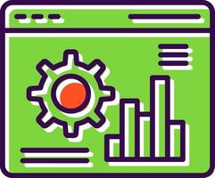 seo trabalhos preenchidas Projeto ícone vetor