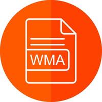 wma Arquivo formato linha amarelo branco ícone vetor