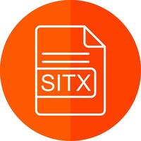 sitx Arquivo formato linha amarelo branco ícone vetor