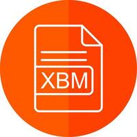 xbm Arquivo formato linha amarelo branco ícone vetor