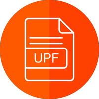 upf Arquivo formato linha amarelo branco ícone vetor