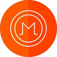 Monero linha amarelo branco ícone vetor