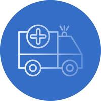 ambulância plano bolha ícone vetor
