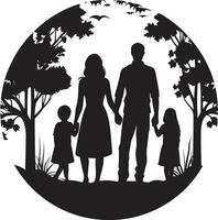 juntos para sempre emblema do feliz família felicidade arquitetos família elemento vetor